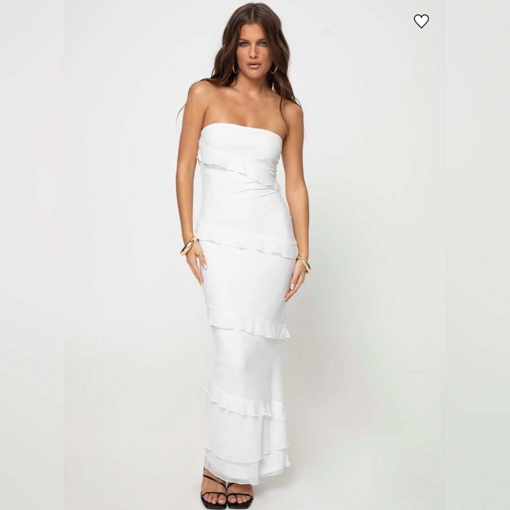 Princess Polly White Strapless Maxi Dress